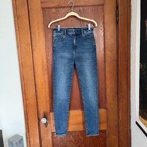 Abercrombie Simone High Rise Super Skinny Jeans, 27/4, Regular, Medium/Deep Wash